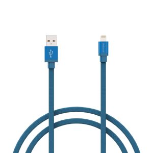 LIGHTNING USB CABLE 1M MFI BRAIDED BLUE LIGHTNING USB CABLE 1M MFI BRAIDED BLUE